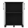 Voir la diapositive 3 : INTEC Armoire de rangement Gris 68 x 37 x 90cm Meuble de rangement Intérieur Exterieur 2 portes 2 Etagères Charnière acier INTEC