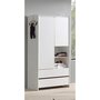 Voir la diapositive 1 : Armoire 2 portes 2 tiroirs L90cm KID