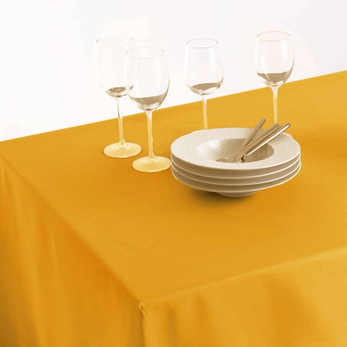 ATMOSPHERA Nappe anti-taches - 150 x 300 cm - Jaune