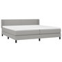 Voir la diapositive 3 : VIDAXL Sommier a lattes de lit avec matelas Gris clair 200x200cm Tissu