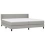 Voir la diapositive 3 : VIDAXL Sommier a lattes de lit avec matelas Gris clair 200x200cm Tissu