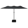 Voir la diapositive 3 : VIDAXL Parasol de jardin a double tete noir 449x265 cm