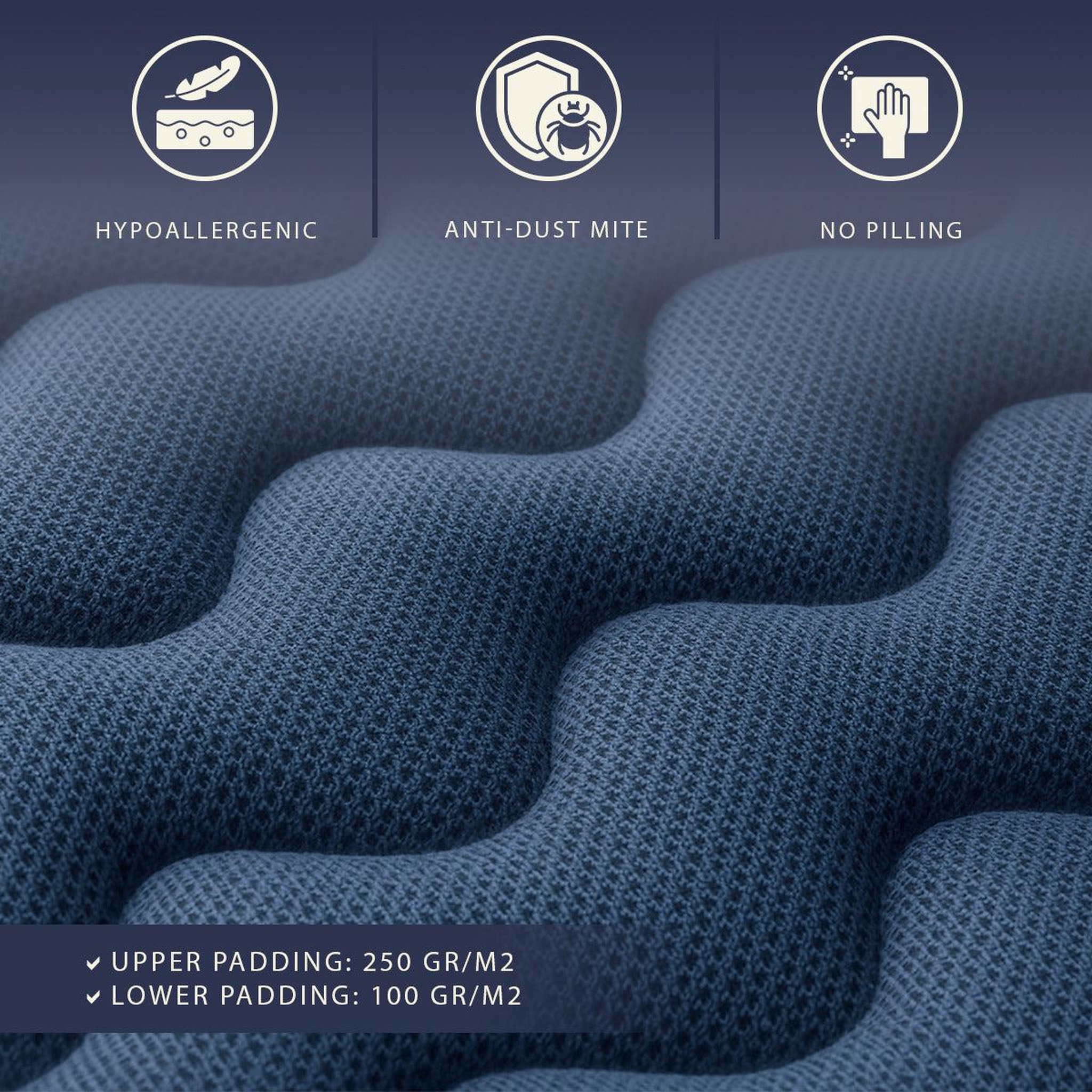 Voir la diapositive 2 : THE WHITE STONE Matelas 80x190 cm en Waterfoam Hypoallergénique | Hauteur 20 cm | Mi-ferme, Antibactérien & Respirant | Made in Italy