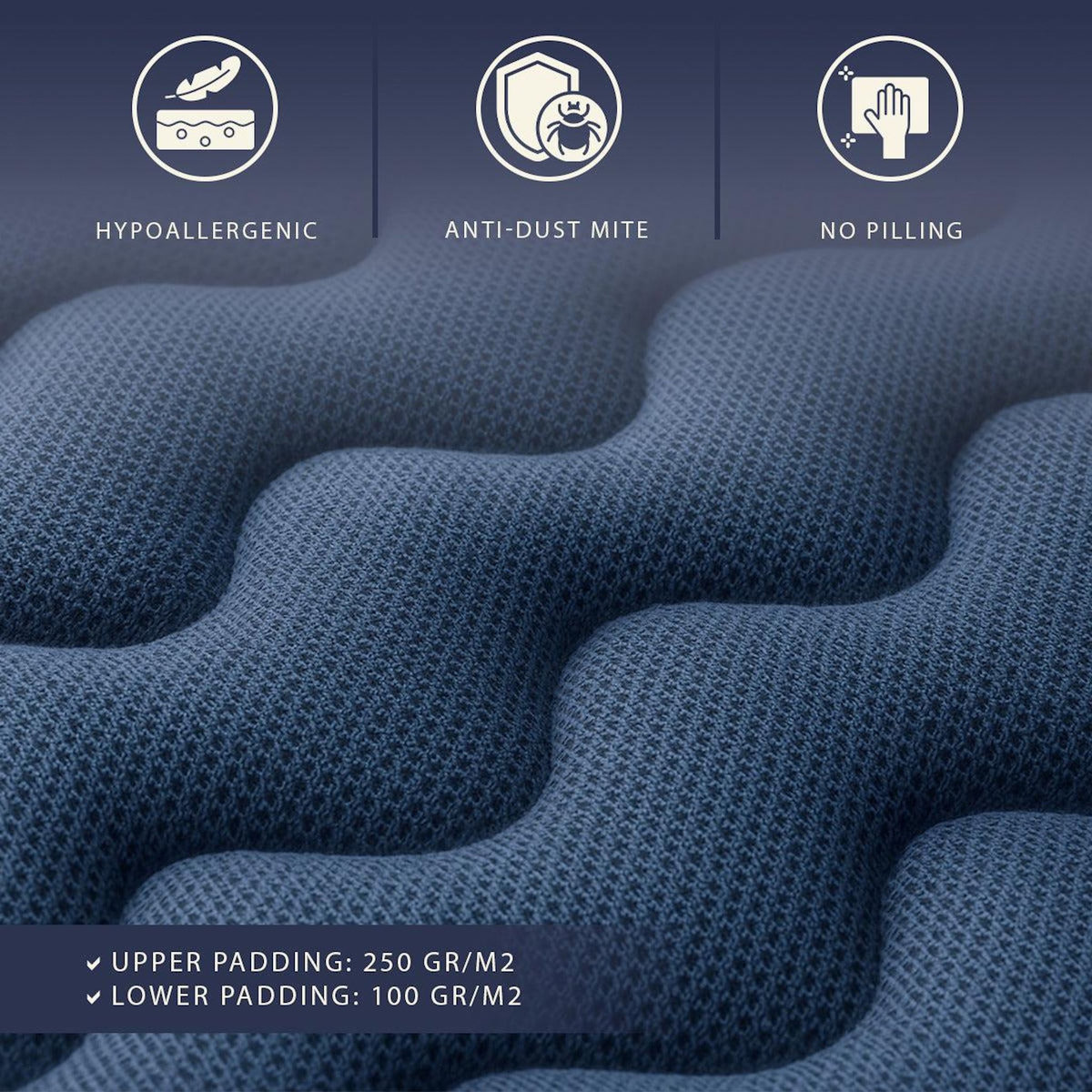 THE WHITE STONE Matelas 80x190 cm en Waterfoam Hypoallergénique | Hauteur 20 cm | Mi-ferme, Antibactérien & Respirant | Made in Italy