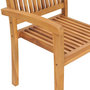 Voir la diapositive 4 : VIDAXL Chaises de jardin empilables lot de 4 Bois de teck solide