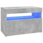 Voir la diapositive 2 : VIDAXL Meuble TV avec lumieres LED gris beton 60x35x40 cm