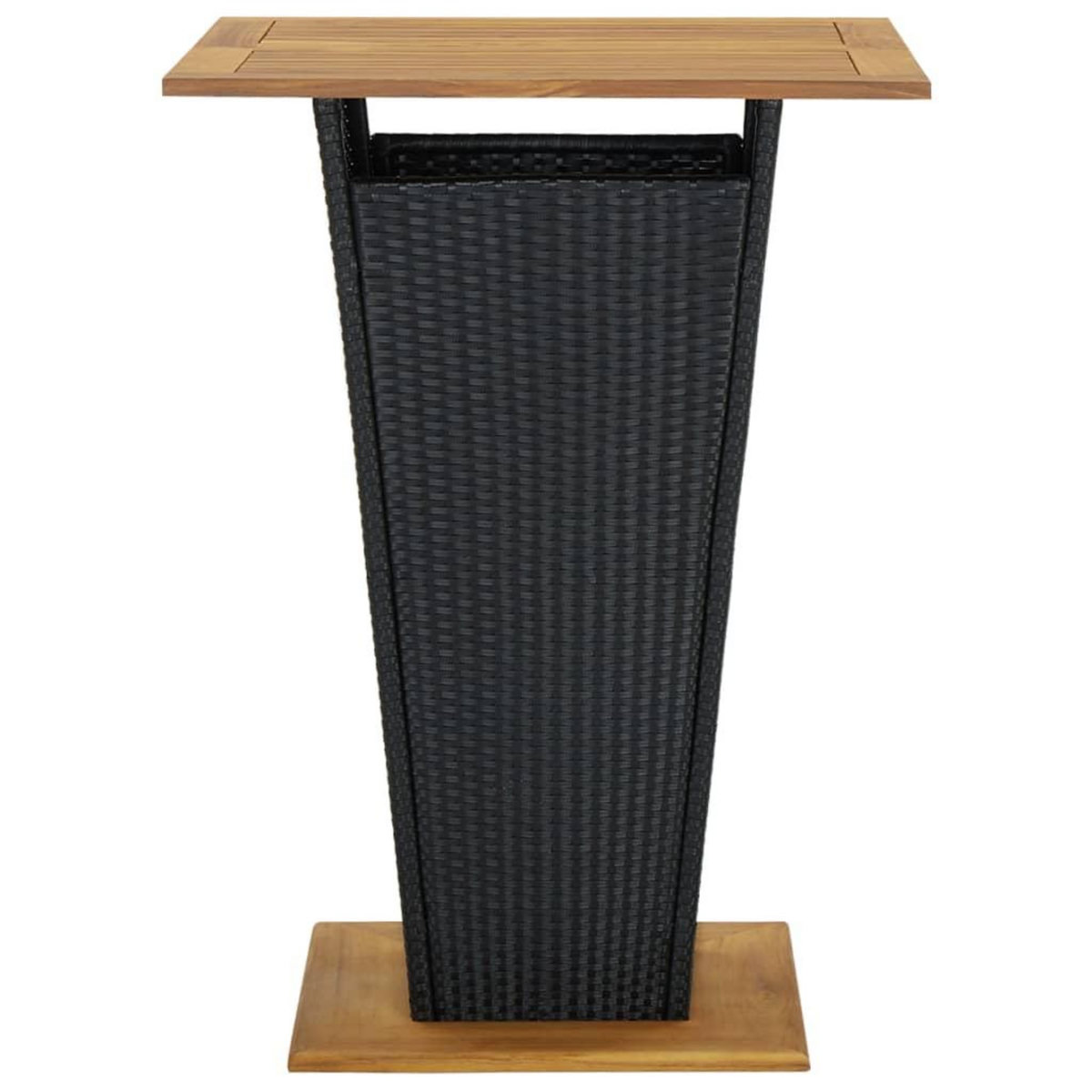 VIDAXL Ensemble de bar de jardin 5 pcs et coussins Resine tressee Noir