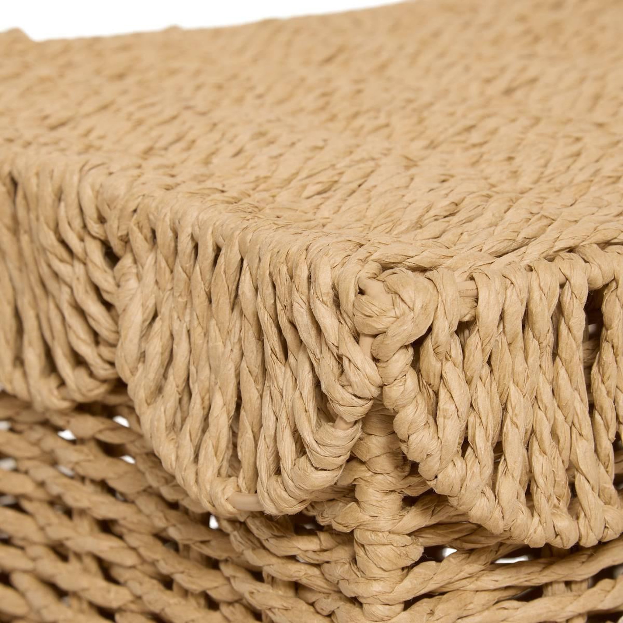Voir la diapositive 5 : ATMOSPHERA Lot de 3 cagettes à festons  cyrielle  35cm naturel