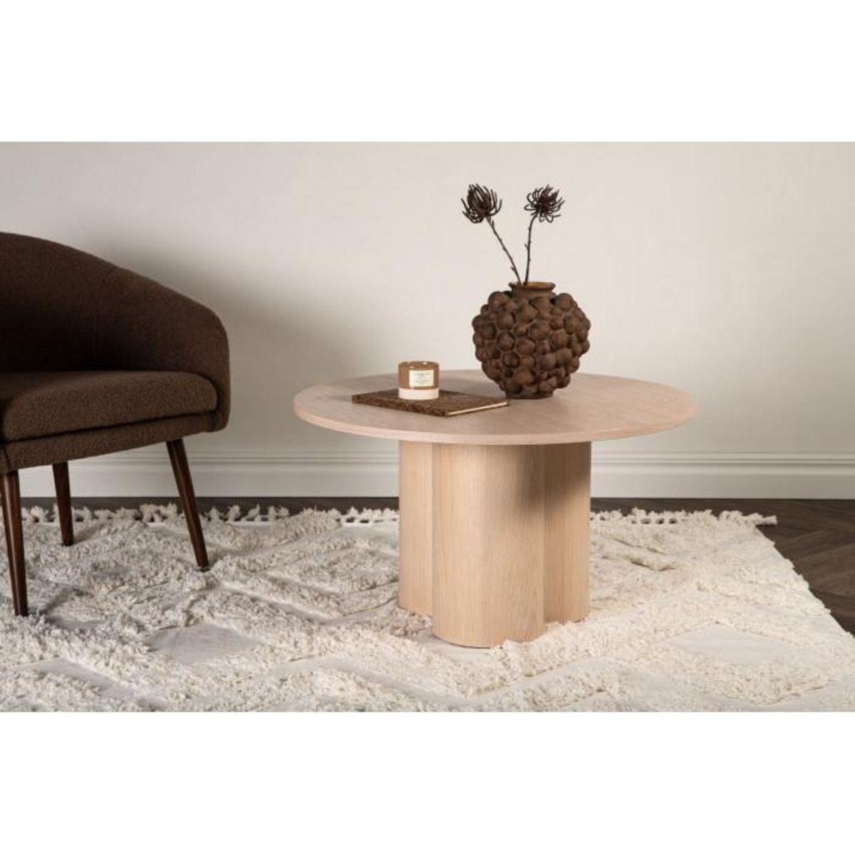 Paris Prix Table Basse Ronde  Olivia  80cm Naturel