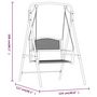Voir la diapositive 6 : VIDAXL Balancelle 124 cm Noir Acier