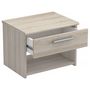 Voir la diapositive 3 : Habitat et Jardin Table de chevet en bois  Pricy  - 1 tiroir - 1 niche - 43 x 32 x 32 cm - Beige