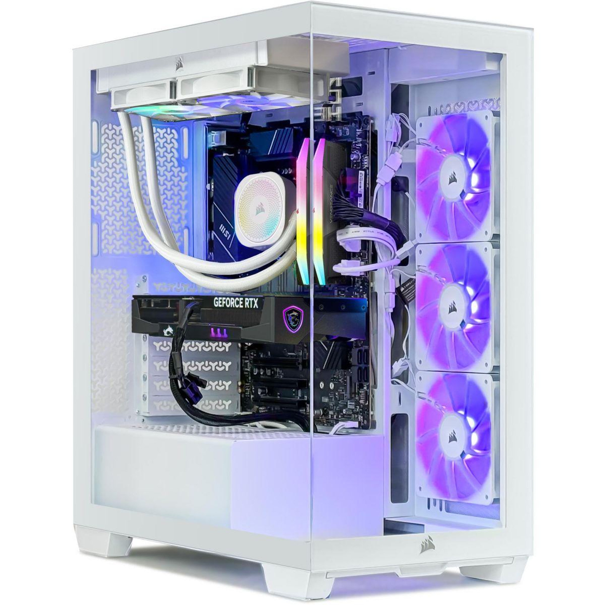 Voir la diapositive 2 : Corsair PC Gamer 3500X I9 RTX5080 WHITE
