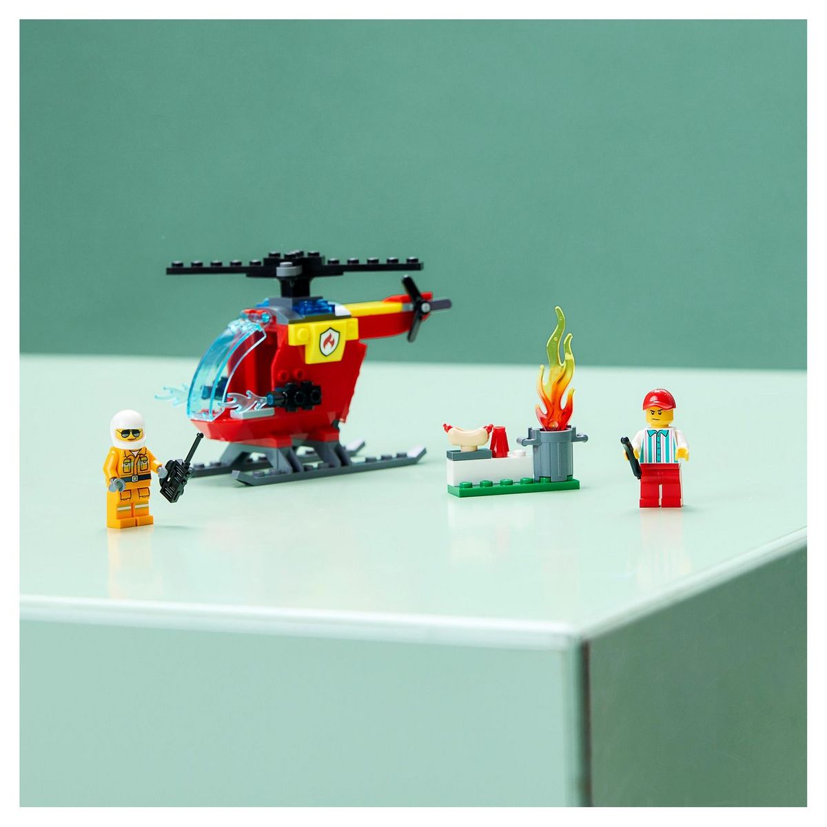 LEGO City 60318 - L'hélicoptère des pompiers 