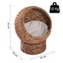 Voir la diapositive 3 : PAWHUT PawHut Panier chat lit chat cosy grand confort dim. 42L x 33l x 52H cm coussin moelleux beige inclus
