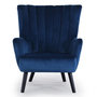 Voir la diapositive 2 : Paris Prix Fauteuil Scandinave Velours  Velvet  94cm Bleu