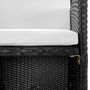 Voir la diapositive 4 : VIDAXL Ensemble a manger d'exterieur 9pcs coussins Resine tressee Noir