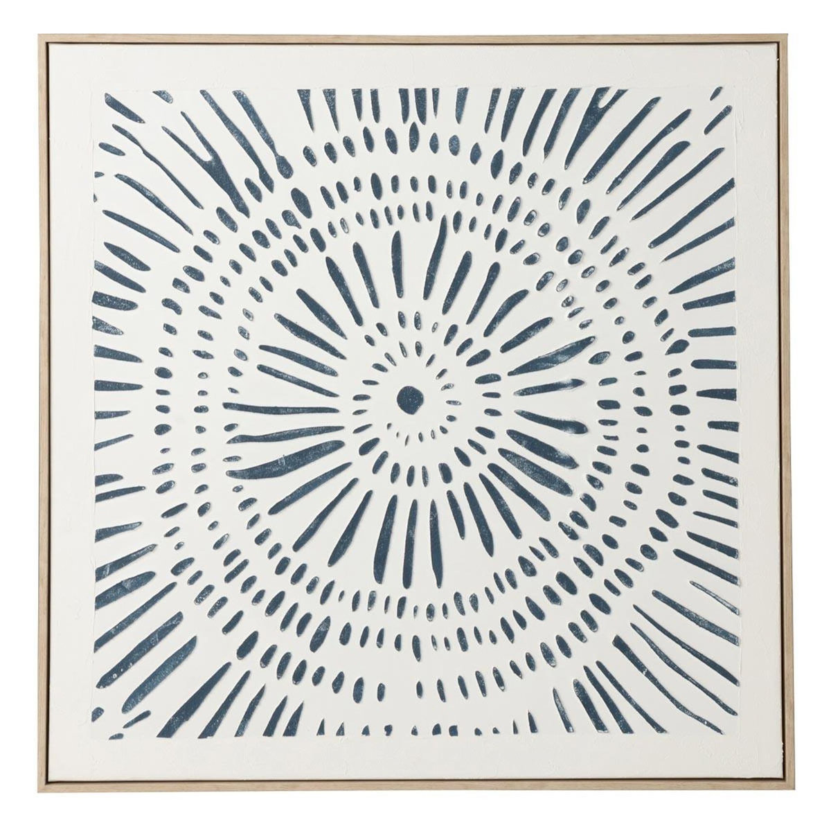 Paris Prix Tableau Déco  Circle  80x80cm Blanc & Bleu