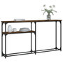 Voir la diapositive 3 : VIDAXL Table console chene fume 145x22,5x75 cm bois d'ingenierie