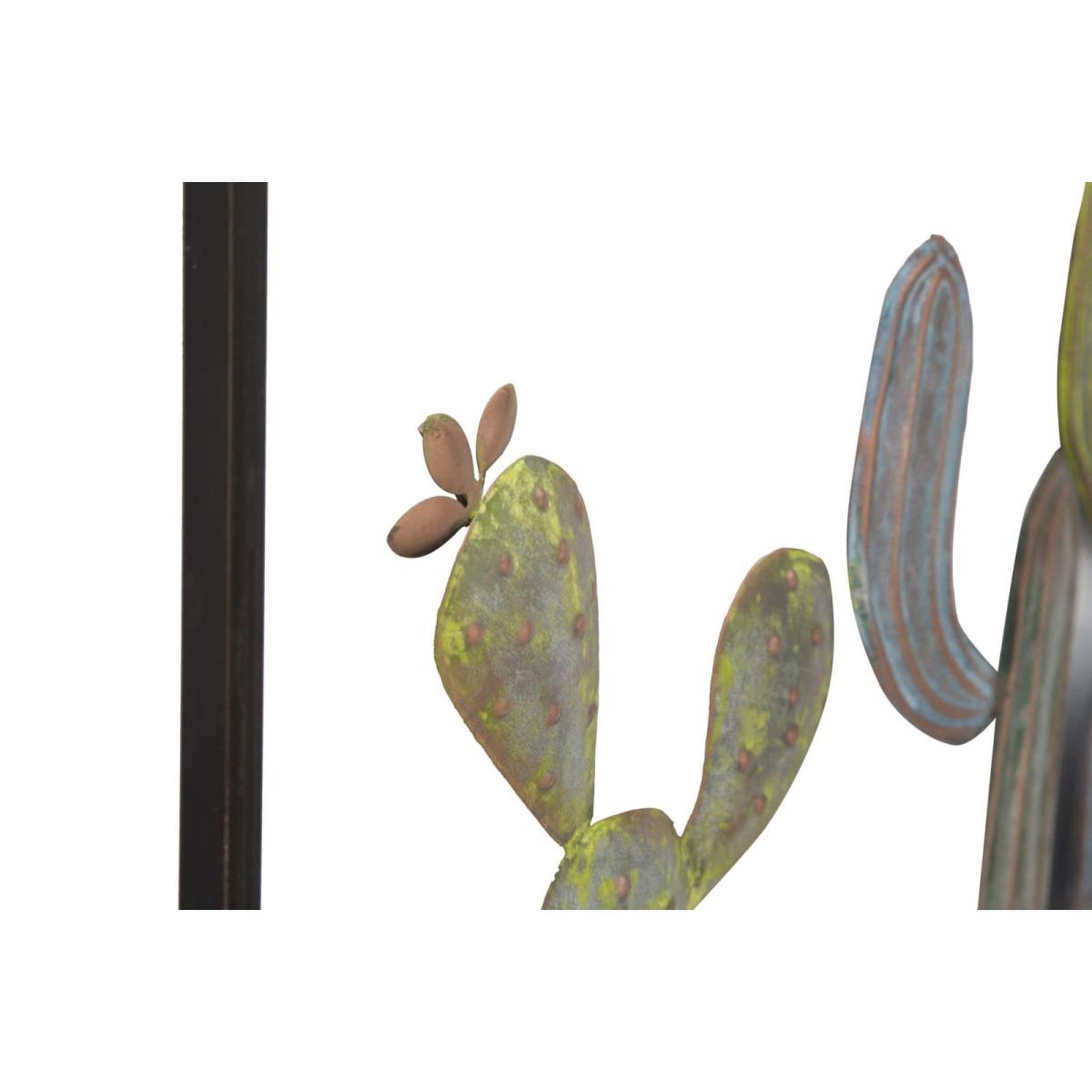Voir la diapositive 4 : Paris Prix Déco murale encadrée en métal  cactus  50cm multicolore