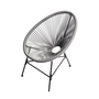 Voir la diapositive 4 : CONCEPT USINE Salon de jardin 2 fauteuils ronds et table basse gris ACAPULCO