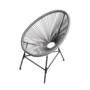 Voir la diapositive 4 : CONCEPT USINE Salon de jardin 2 fauteuils ronds et table basse gris ACAPULCO