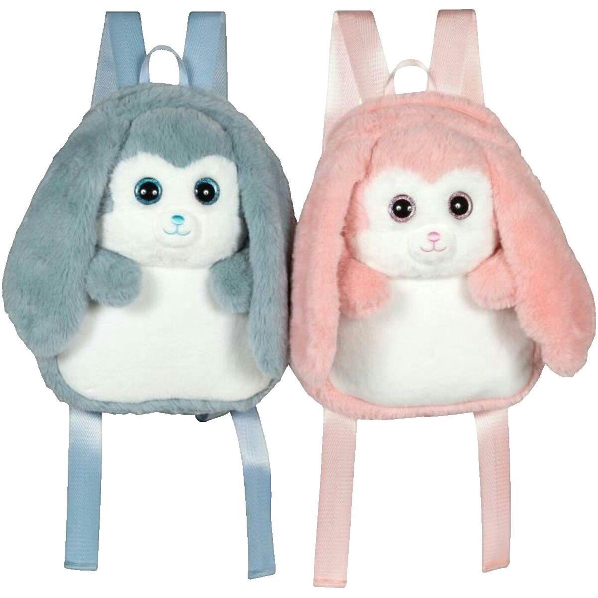 Voir la diapositive 2 : Sac à dos peluche Gipsy Toys Fluffy Bag bleu et blanc