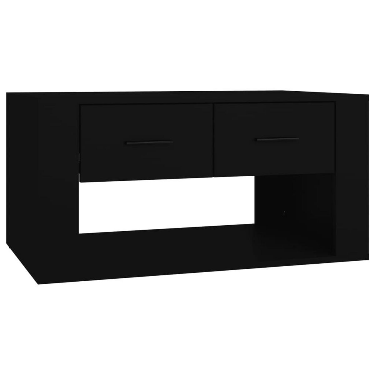 VIDAXL Table basse Noir 80x50x40 cm Bois d'ingenierie