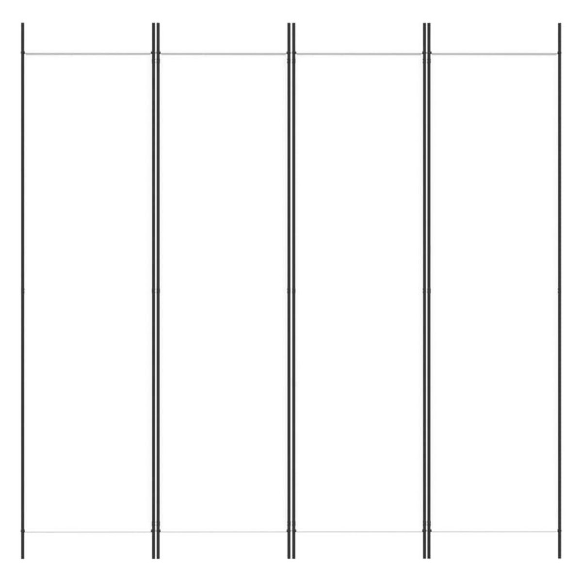 VIDAXL Cloison de separation 4 panneaux Blanc 200x200 cm Tissu