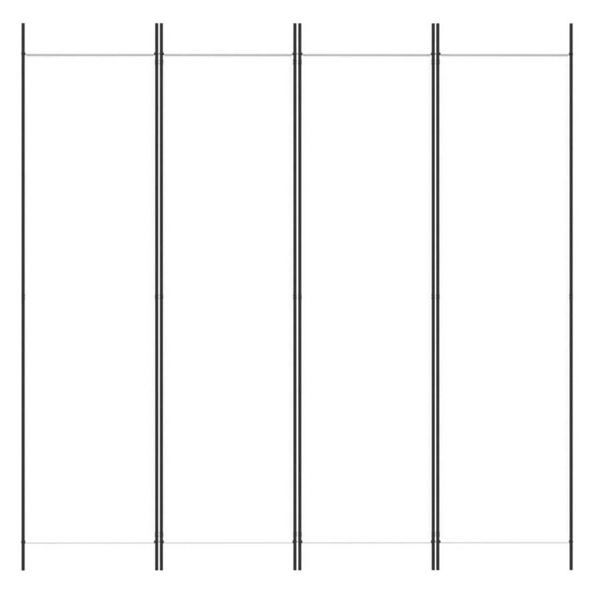 VIDAXL Cloison de separation 4 panneaux Blanc 200x200 cm Tissu