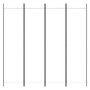 Voir la diapositive 3 : VIDAXL Cloison de separation 4 panneaux Blanc 200x200 cm Tissu
