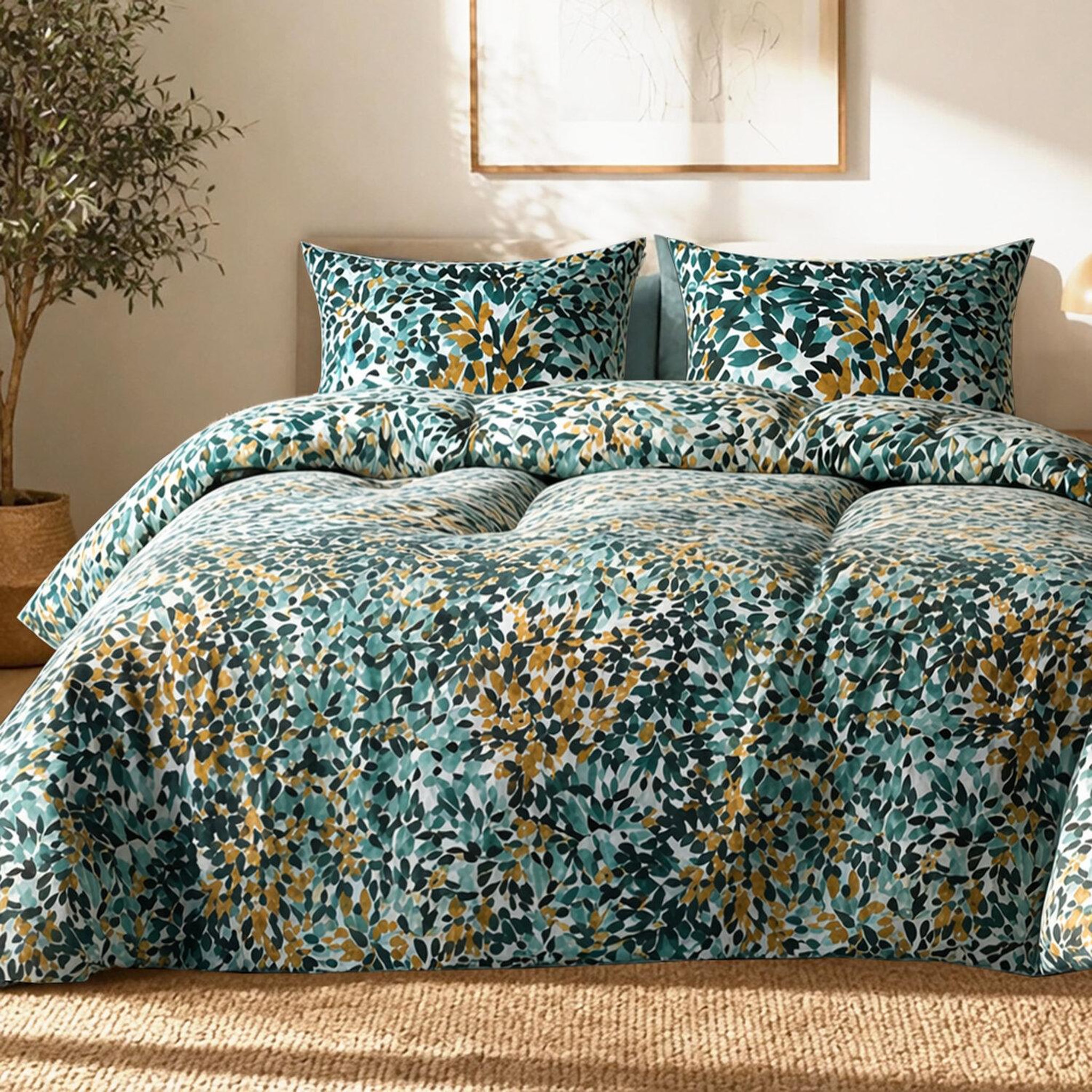Voir la diapositive 3 : Les Ateliers du Linge Parure housse de couette 100% coton 57fils-telma