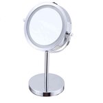 GUY LEVASSEUR Miroir grossissant en métal inox à LED