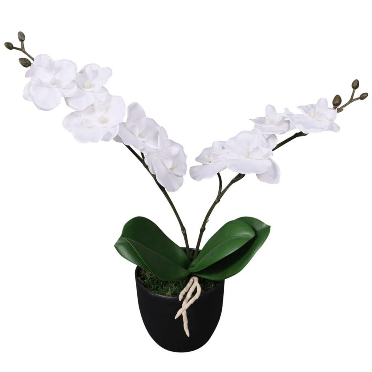 VIDAXL Plante artificielle avec pot Orchidee 30 cm Blanc
