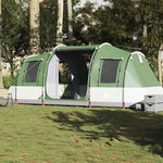 VIDAXL Tente de camping tunnel 4 personnes vert impermeable