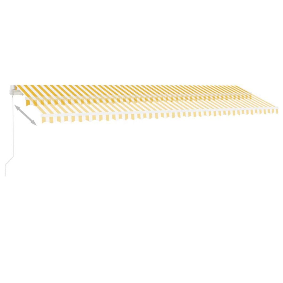 VIDAXL Auvent manuel retractable sur pied 600x300 cm Jaune/Blanc