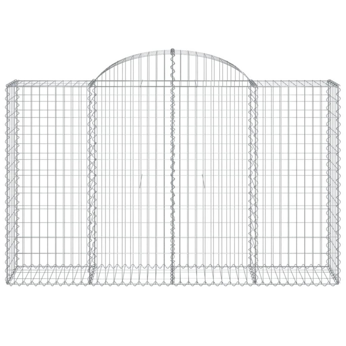 VIDAXL Paniers a gabions arques 7 pcs 200x50x120/140 cm Fer galvanise