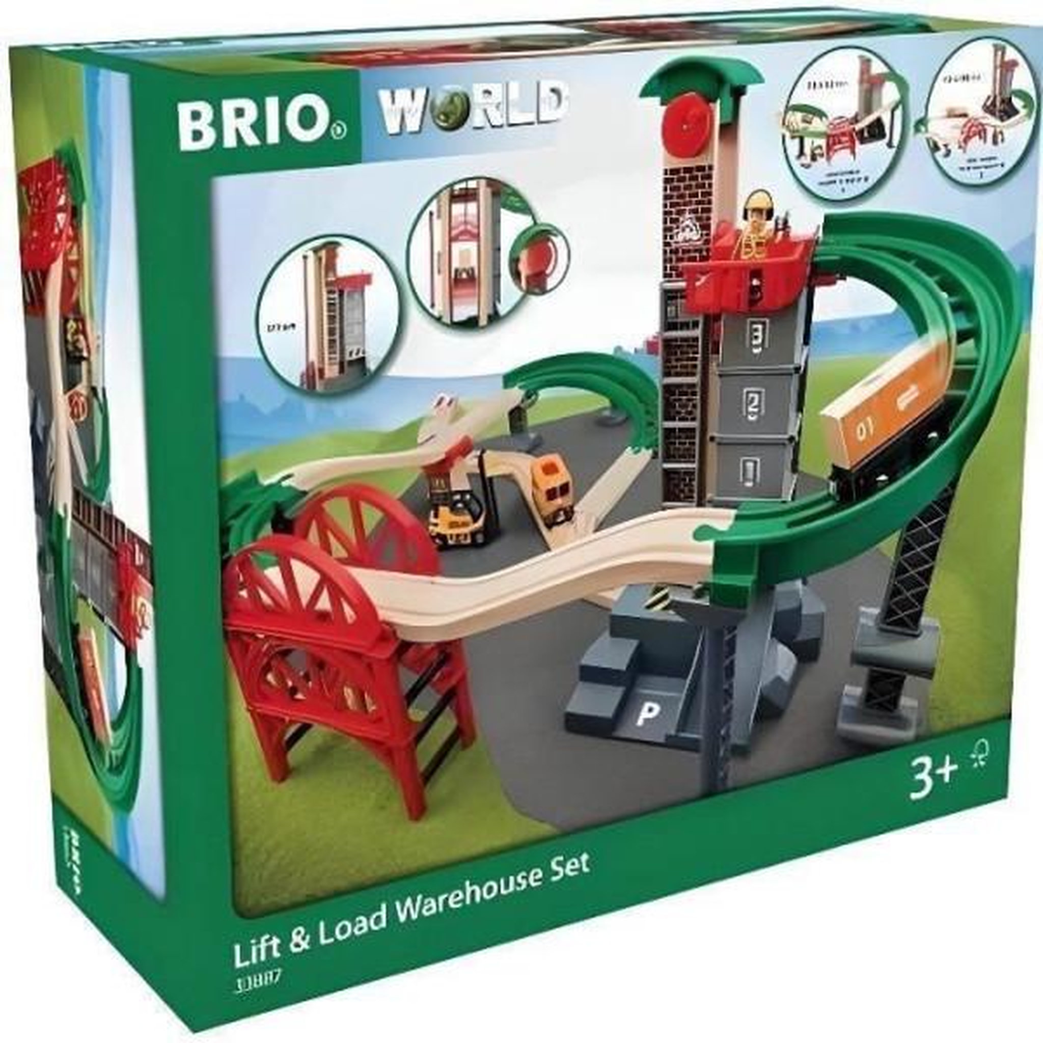 Brio BRIO World Grand Circuit Plateforme Multimodale - Coffret 32 pieces - Circuit de train en bois - Ravensburger - Des 3 ans - 3388