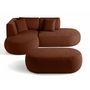 Voir la diapositive 3 : LISA DESIGN Santorini - canapé modulable d'angle gauche + pouf - 4 places - en tissu texturé