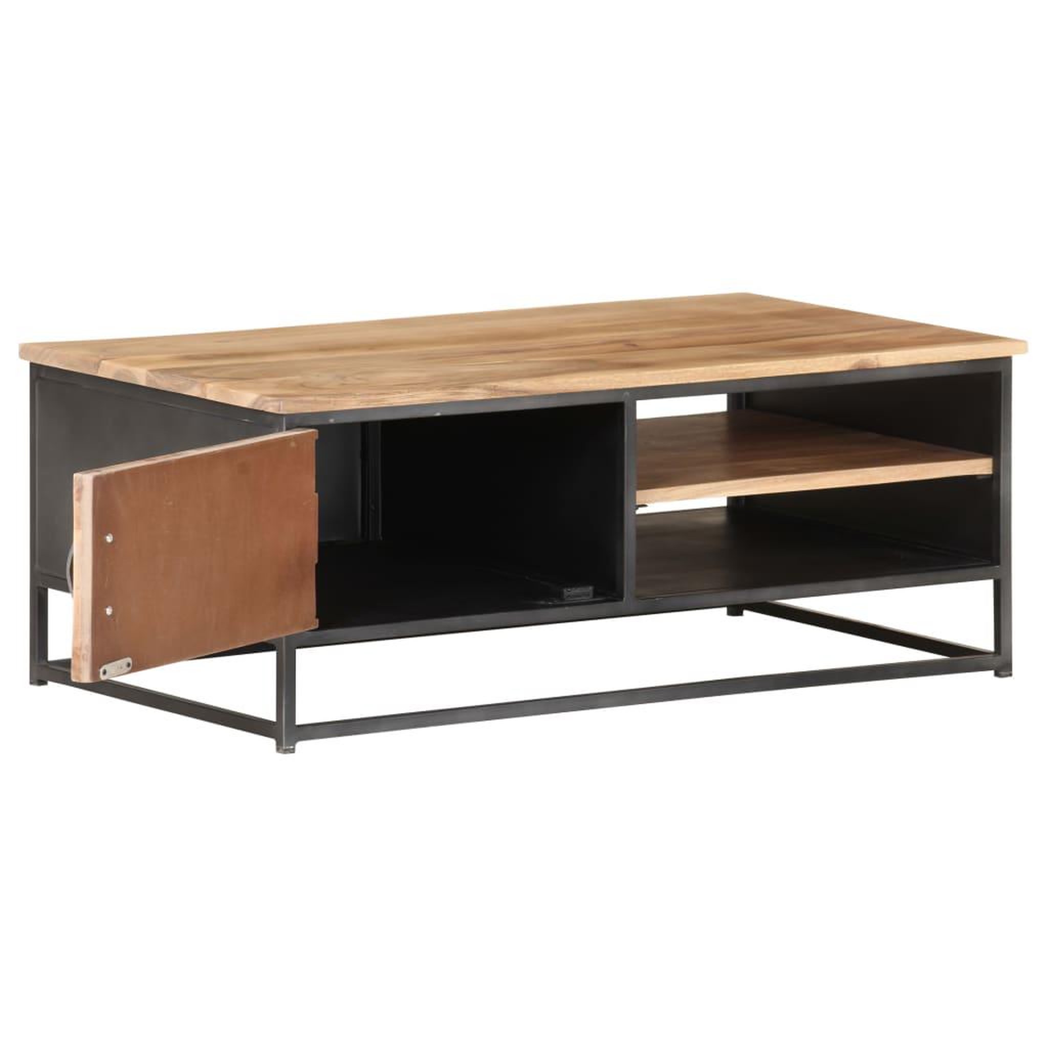 Voir la diapositive 3 : VIDAXL Table basse 90x50x35 cm bois d'acacia massif
