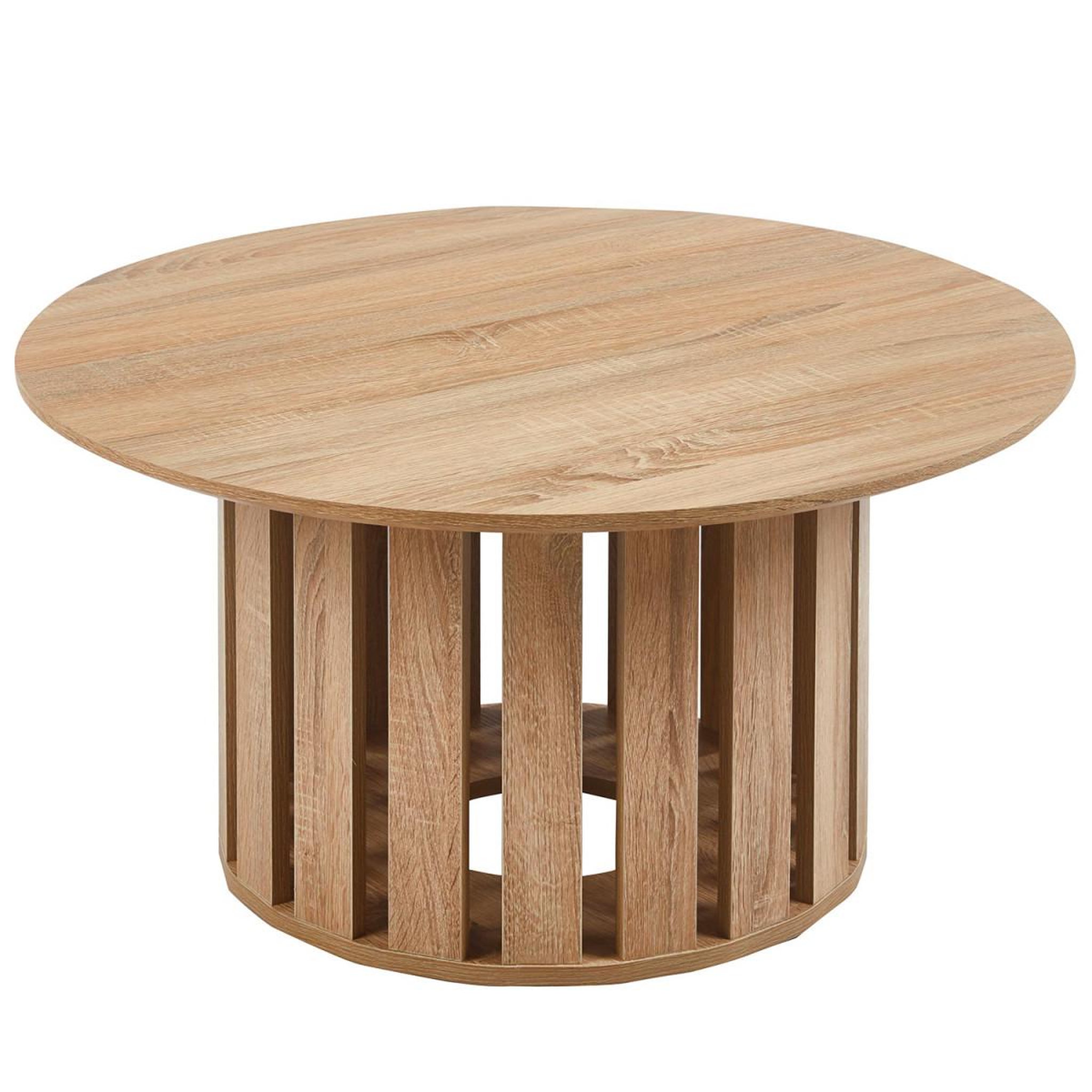Voir la diapositive 3 : Paris Prix Lot de 2 tables basses rondes  luisa  80cm chêne clair