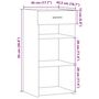Voir la diapositive 6 : VIDAXL Buffet gris beton 45x42,5x93 cm bois d'ingenierie