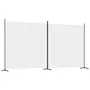 VIDAXL Cloison de separation 2 panneaux Blanc 348x180 cm Tissu