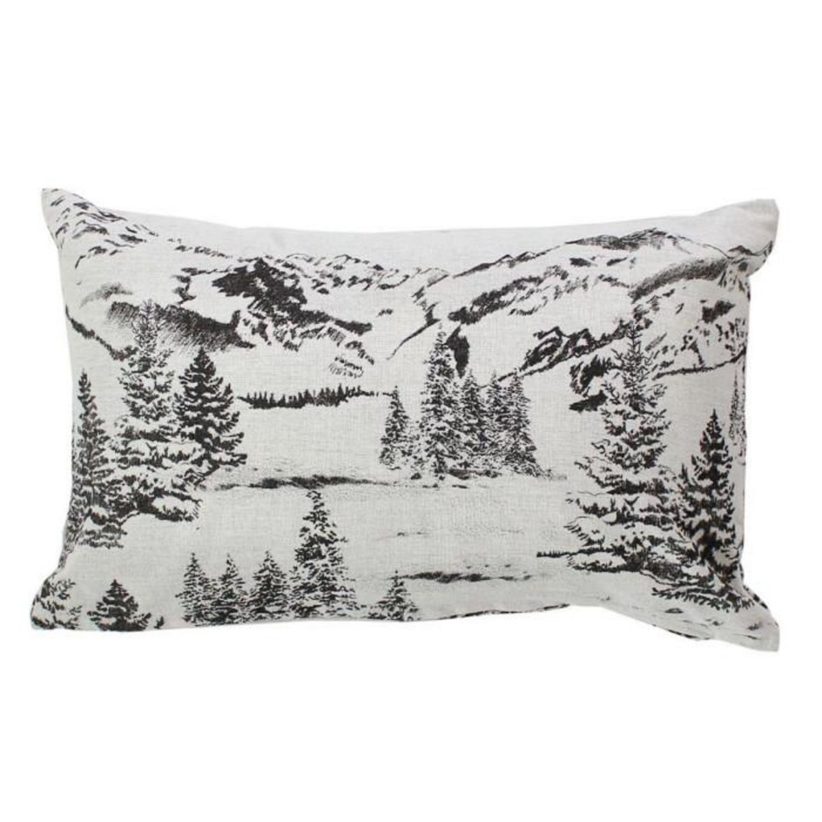 Paris Prix Coussin Déco de Noël  Ebène  30x50cm Écru & Anthracite