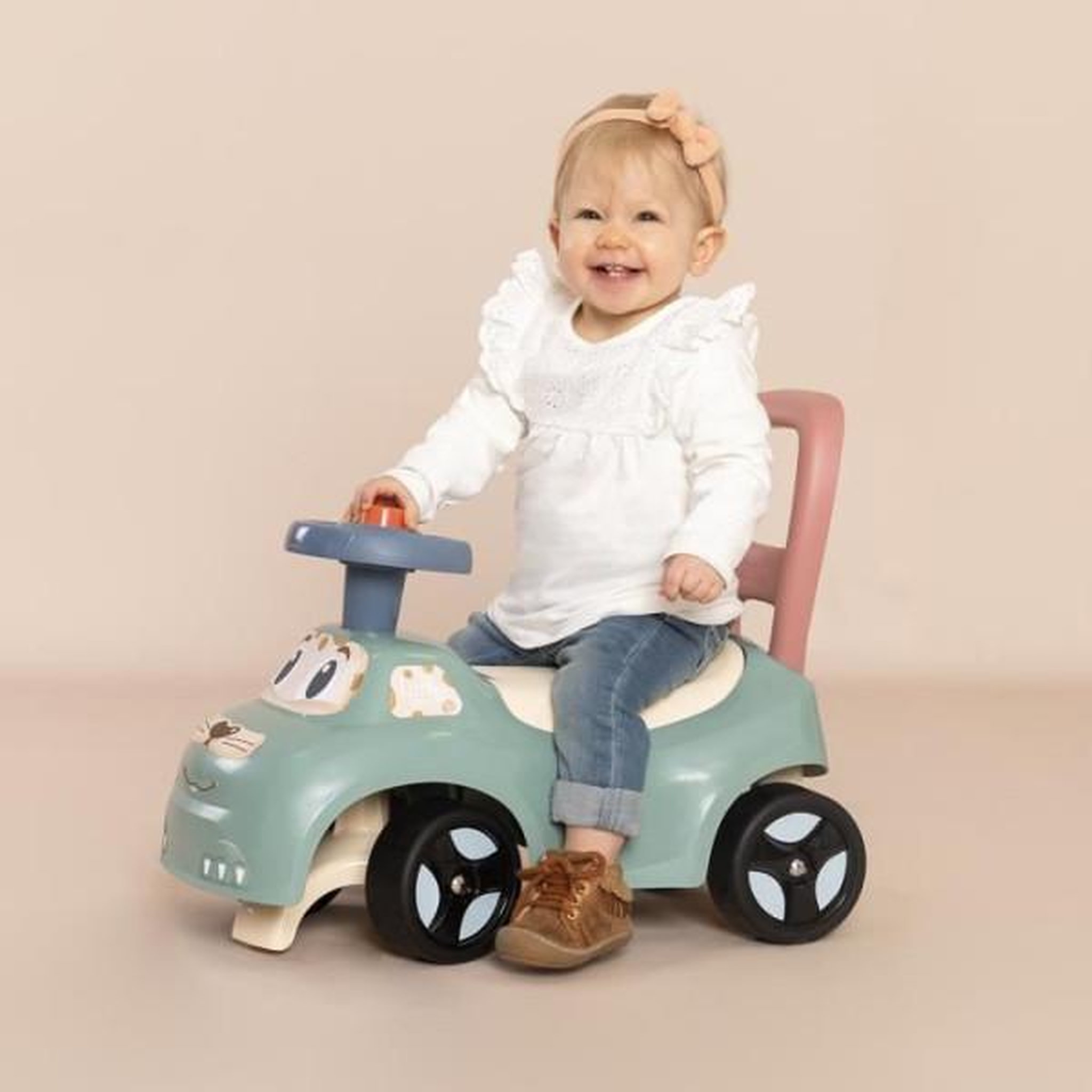 Voir la diapositive 3 : SMOBY Little Smoby - Porteur Auto - Coffre sous la selle + siege - Klaxon - A partir de 10 ans - Fabrication française