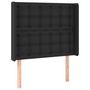 Voir la diapositive 2 : VIDAXL Tete de lit avec oreilles Noir 83x16x118/128 cm Similicuir