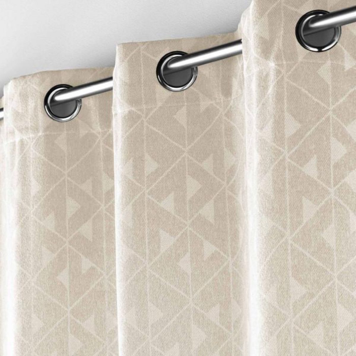 Paris Prix Rideau à Œillets Jacquard  Gallena  140x260cm Naturel