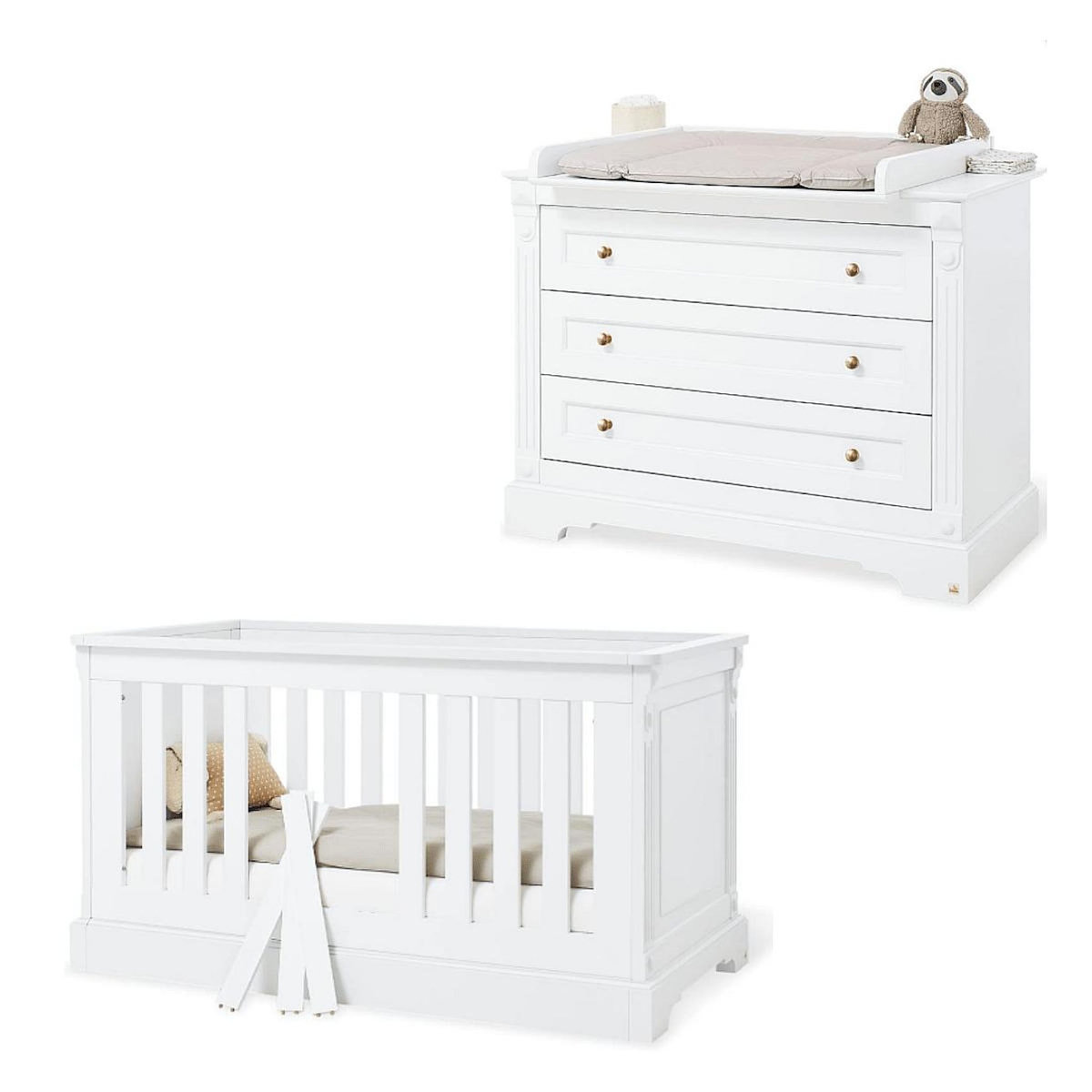 Pinolino Édition limitée - Chambre d'enfant Emilia Gold large 2 pièces
