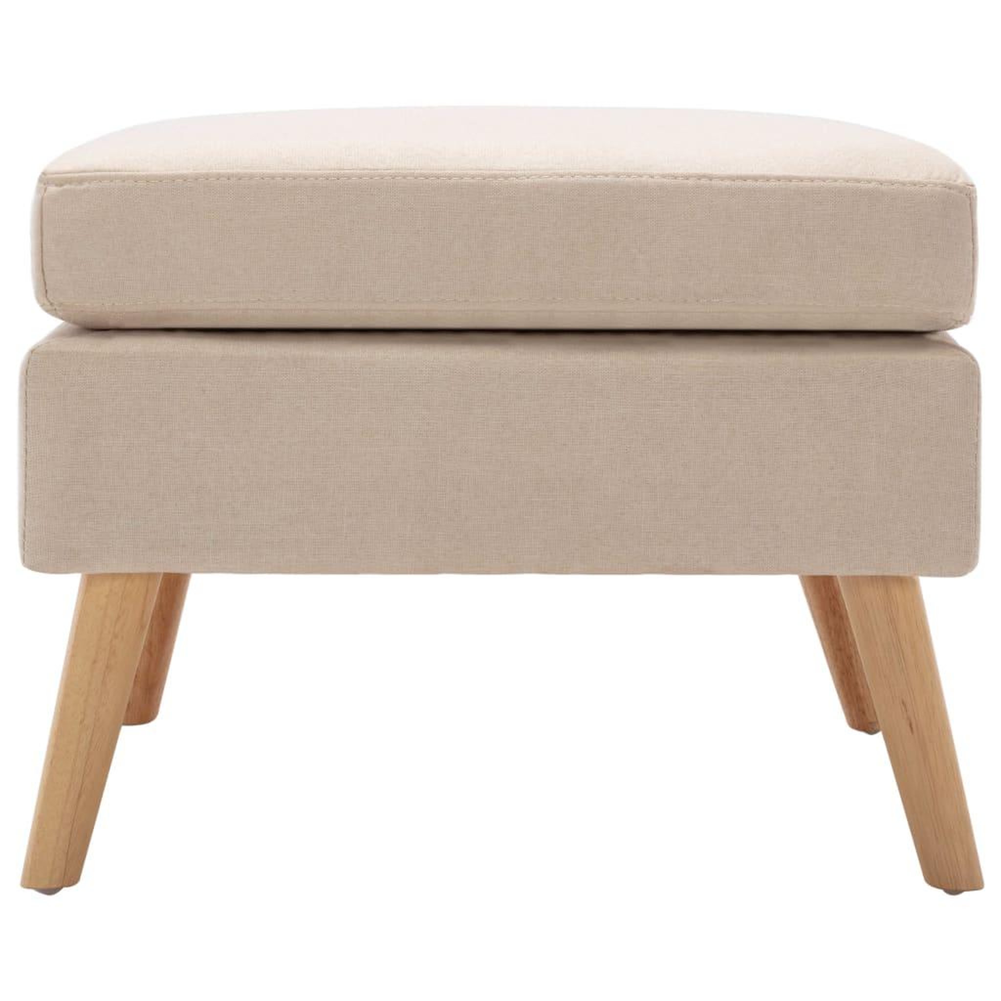 Voir la diapositive 2 : VIDAXL Repose-pied Creme Tissu