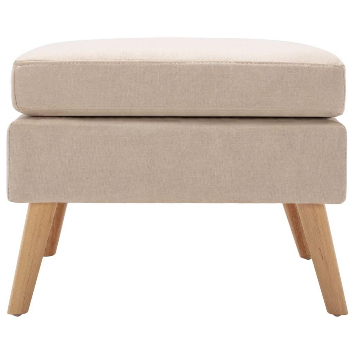 VIDAXL Repose-pied Creme Tissu