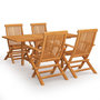 Voir la diapositive 2 : VIDAXL Salon de jardin 5 pcs Bois de teck massif